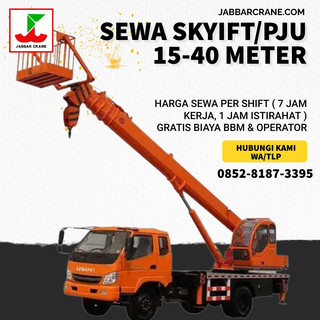 sewa skylift, sewa mobil PJU, sewa skylift 15 meter, sewa skylift 20 meter, sewa skylift 30 meter, sewa skylift 40 meter