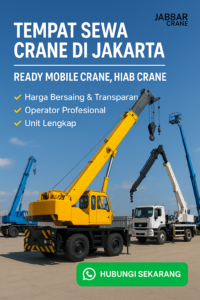 sewa crane Jakarta, rental crane Jakarta, sewa alat berat Jakarta, jasa sewa crane Jakarta, tempat sewa crane Jakarta, harga sewa crane Jakarta, sewa mobile crane murah di Jakarta, sewa hiab crane Jakarta harian, sewa hiab crane Jakarta mingguan, sewa roughter crane untuk proyek konstruksi, sewa skylift 10 meter – 50 meter di Jakarta, penyedia alat berat terpercaya di Jakarta, rental crane Jakarta Barat, rental crane Jakarta Timur, rental crane Jakarta Utara, layanan sewa alat berat lengkap di Jakarta, crane untuk konstruksi gedung, pengangkutan alat berat proyek, angkut barang berat pakai crane, alat berat proyek bangunan, crane proyek harga terjangkau, operator crane berpengalaman Jakarta, solusi angkat alat berat profesional