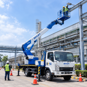 Skylift untuk pekerjaan di ketinggian area Tangerang